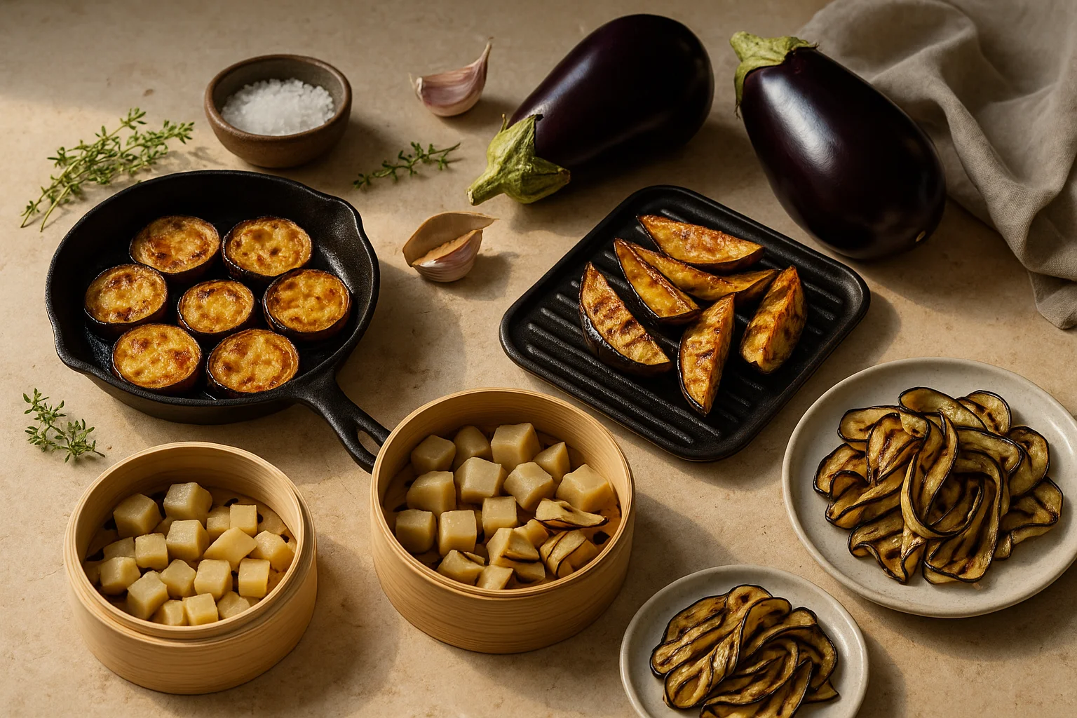 Aubergines d’été : 5 cuissons simples et sans amertume