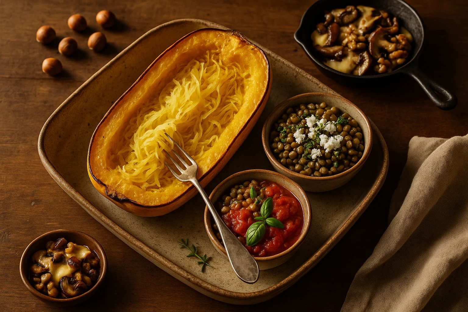 Courge spaghetti au four : 3 garnitures d’automne simples et locales