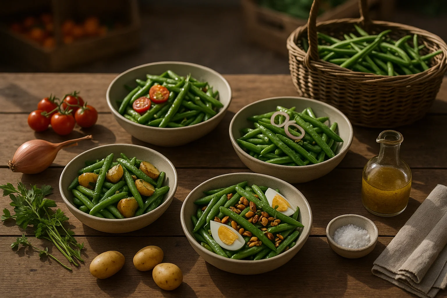 Salades de haricots verts: 4 idées simples de l’été